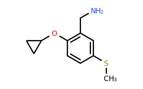 1243359-76-3 | (2-Cyclopropoxy-5-(methylthio)phenyl)methanamine