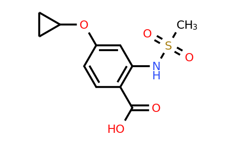 1243455-12-0 | 4-Cyclopropoxy-2-(methylsulfonamido)benzoic acid