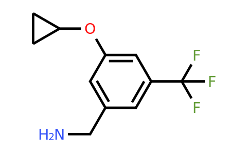 1243481-79-9 | (3-Cyclopropoxy-5-(trifluoromethyl)phenyl)methanamine