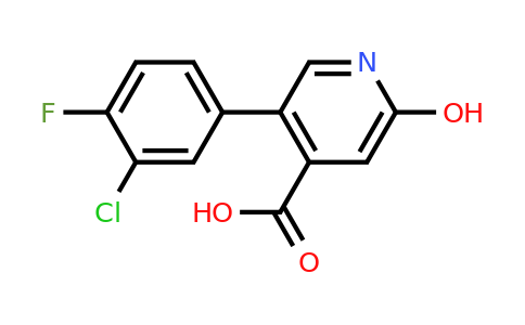 1261909-86-7 | 5-(3-Chloro-4-fluorophenyl)-2-hydroxyisonicotinic acid