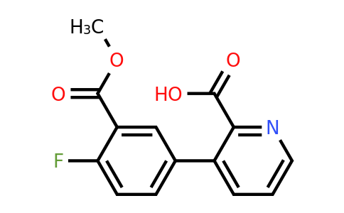 1261931-34-3 | 3-(4-Fluoro-3-methoxycarbonylphenyl)picolinic acid