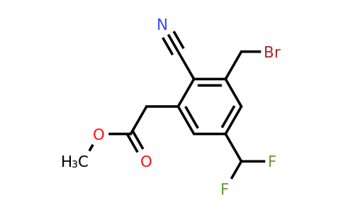 1805555-27-4 | Methyl 3-bromomethyl-2-cyano-5-(difluoromethyl)phenylacetate