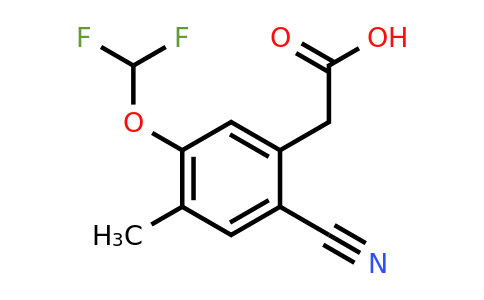 1805658-10-9 | 2-Cyano-5-difluoromethoxy-4-methylphenylacetic acid