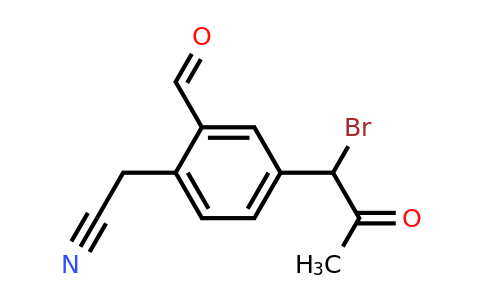 1806576-65-7 | 4-(1-Bromo-2-oxopropyl)-2-formylphenylacetonitrile