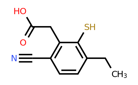 1807288-32-9 | 6-Cyano-3-ethyl-2-mercaptophenylacetic acid