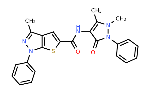 306959-01-3 | N-(1,5-Dimethyl-3-oxo-2-phenyl-2,3-dihydro-1H-pyrazol-4-yl)-3-methyl-1-phenyl-1H-thieno[2,3-c]pyrazole-5-carboxamide