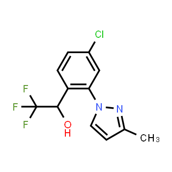 1033805-20-7 | 1-[4-chloro-2-(3-methyl-1H-pyrazol-1-yl)phenyl]-2,2,2-trifluoroethan-1-ol