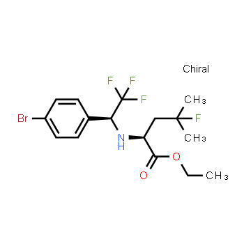 1112233-63-2 | L-Leucine, N-[(1S)-1-(4-bromophenyl)-2,2,2-trifluoroethyl]-4-fluoro-, ethyl ester