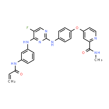 1202759-32-7 | 4-(4-((4-((3-acrylamidophenyl)amino)-5-fluoropyrimidin-2-yl)amino)phenoxy)-N-methylpicolinamide