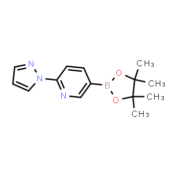 1218791-02-6 | 2-(1H-pyrazol-1-yl)-5-(4,4,5,5-tetramethyl-1,3,2-dioxaborolan-2-yl)pyridine