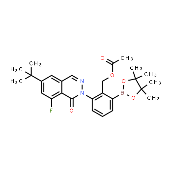 1242156-76-8 | acetic acid 2-(6-tert-butyl-8-fluoro-1-oxo-1h-phthalazin-2-yl)-6-(4,4,5,5-tetramethyl-[1,3,2]dioxaborolan-2-yl)benzyl ester