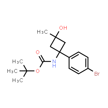 1247898-38-9 | tert-butyl trans-1-(4-bromophenyl)-3-hydroxy-3-methylcyclobutylcarbamate