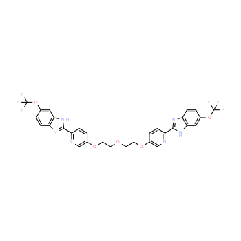 1256094-72-0 | 2,2'-(5,5'-((oxybis(ethane-2,1-diyl))bis(oxy))bis(pyridine-5,2-diyl))bis(6-(trifluoromethoxy)-1H-benzo[d]imidazole)