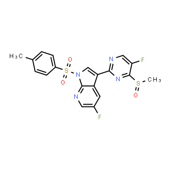 1259279-58-7 | 5-fluoro-2-[5-fluoro-1-(4-methylbenzenesulfonyl)-1H-pyrrolo[2,3-b]pyridin-3-yl]-4-methanesulfinylpyrimidine