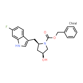 1260251-22-6 | benzyl (2R,4S)-2-[(6-fluoro-1H-indol-3-yl)methyl]-4-hydroxypyrrolidine-1-carboxylate