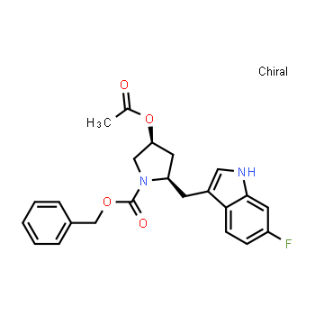 1260251-23-7 | benzyl (2R,4S)-4-(acetyloxy)-2-[(6-fluoro-1H-indol-3-yl)methyl]pyrrolidine-1-carboxylate