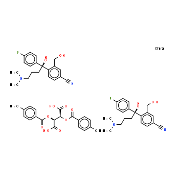 128173-53-5 | (-)-4-(4-Dimethylamino)-1-(4-fluorophenyl)-1-(hydroxybuty)-3-hydroxymethyl)-benzonitrile hemi D-(+)-di-p-toloyltartaric acid salt