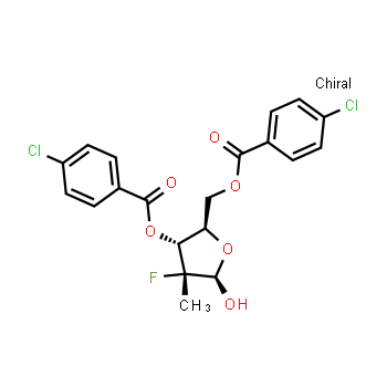 1294481-80-3 | (2R,3R,4R,5R)-2-[(4-chlorobenzoyloxy)methyl]-4-fluoro-5-hydroxy-4-methyloxolan-3-yl 4-chlorobenzoate