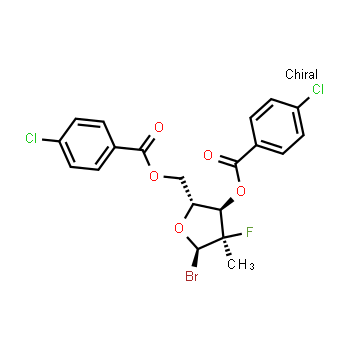 1294481-81-4 | [(2R,3R,4R,5R)-5-bromo-3-(4-chlorobenzoyloxy)-4-fluoro-4-methyloxolan-2-yl]methyl 4-chlorobenzoate