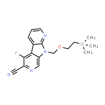 1312755-59-1 | 3-fluoro-8-{[2-(trimethylsilyl)ethoxy]methyl}-5,8,10-triazatricyclo[7.4.0.0²,⁷]trideca-1(13),2,4,6,9,11-hexaene-4-carbonitrile