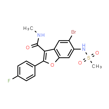 1333244-33-9 | 5-bromo-2-(4-fluorophenyl)-6-methanesulfonamido-N-methyl-1-benzofuran-3-carboxamide