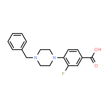 1346597-48-5 | 4-(4-Benzyl-1-piperazinyl)-3-fluorobenzoic Acid