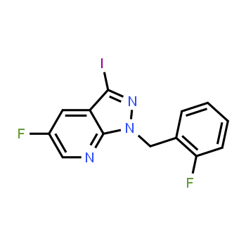 1350653-24-5 | 5-fluoro-1-[(2-fluorophenyl)methyl]-3-iodo-1H-pyrazolo[3,4-b]pyridine