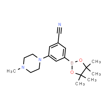 1350989-41-1 | 3-(4-methylpiperazin-1-yl)-5-(4,4,5,5-tetramethyl-1,3,2-dioxaborolan-2-yl)benzonitrile