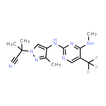 1374828-69-9 | 2-methyl-2-(3-methyl-4-((4-(methylamino)-5-(trifluoromethyl)pyrimidin-2-yl)amino)-1H-pyrazol-1-yl)propanenitrile