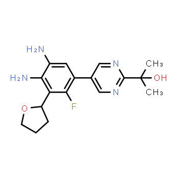 1384984-29-5 | 2-{5-[4,5-diamino-2-fluoro-3-(oxolan-2-yl)phenyl]pyrimidin-2-yl}propan-2-ol