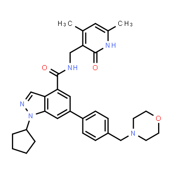 1396772-26-1 | 1-cyclopentyl-N-((4,6-dimethyl-2-oxo-1,2-dihydropyridin-3-yl)methyl)-6-(4-(morpholinomethyl)phenyl)-1H-indazole-4-carboxamide