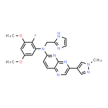 1431872-18-2 | N-(2-Fluoro-3,5-dimethoxyphenyl)-N-(1H-imidazol-2-ylmethyl)-3-(1-methyl-1H-pyrazol-4-yl)pyrido[2,3-b]pyrazin-6-amine