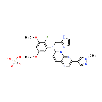 1431872-84-2 | N-(2-Fluoro-3,5-dimethoxyphenyl)-N-(1H-imidazol-2-ylmethyl)-3-(1-methyl-1H-pyrazol-4-yl)pyrido[2,3-b]pyrazin-6-amine, sulfate