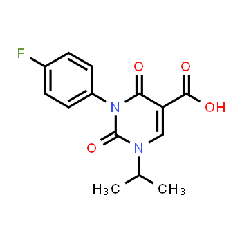 1437323-26-6 | 3-(4-fluorophenyl)-2,4-dioxo-1-(propan-2-yl)-1,2,3,4-tetrahydropyrimidine-5-carboxylic acid