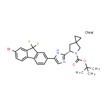 1441670-89-8 | tert-butyl (6S)-6-[5-(7-bromo-9,9-difluoro-9H-fluoren-2-yl)-1H-imidazol-2-yl]-5-azaspiro[2.4]heptane-5-carboxylate