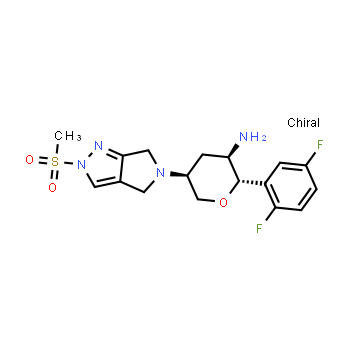 1443380-88-8 | (2s,3r,5s)-2-(2,5-difluorophenyl)-5-[2-(methylsulfonyl)-2,6-dihydropyrrolo[3,4-c]pyrazol-5(4h)-yl]tetrahydro-2h-pyran-3-amine (mk-3102 enantiomer)