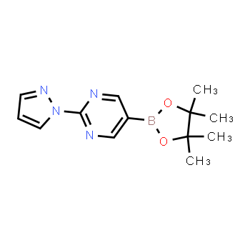 1449009-97-5 | 2-(1H-pyrazol-1-yl)-5-(4,4,5,5-tetramethyl-1,3,2-dioxaborolan-2-yl)pyrimidine