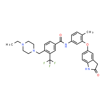 1449685-96-4 | 4-[(4-ethylpiperazin-1-yl)methyl]-N-{4-methyl-3-[(2-oxo-2,3-dihydro-1H-indol-5-yl)oxy]phenyl}-3-(trifluoromethyl)benzamide