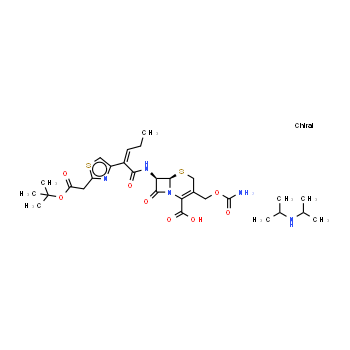 153012-37-4 | [6R-[6alpha,7beta(Z)]]-3-[[(Aminocarbonyl)oxy]methyl]-7-[[2-[2-[[(1,1-dimethylethoxy)carbonyl]amino]-4-thiazolyl]-1-oxo-2-pentenyl]amino]-8-oxo-5-thia-1-azabicyclo[4.2.0]oct-2-ene-2-carboxylic acid compd. with N-(1-methylethyl)-2-propanamine