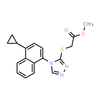 1533519-85-5 | Acetic acid, 2-((4-(4-cyclopropyl-1-naphthalenyl)-4H-1,2,4-triazol-3-yl)thio)-, methyl ester