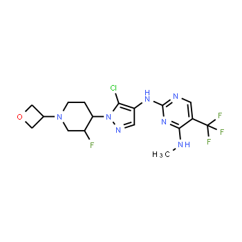 1536200-31-3 | N2-(5-chloro-1-(3-fluoro-1-(oxetan-3-yl)piperidin-4-yl)-1H-pyrazol-4-yl)-N4-methyl-5-(trifluoromethyl)pyrimidine-2,4-diamine