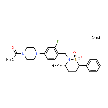 1537859-24-7 | (3S,6R)-2-{[4-(4-acetylpiperazin-1-yl)-2-fluorophenyl]methyl}-3-methyl-6-phenyl-1λ⁶,2-thiazinane-1,1-dione