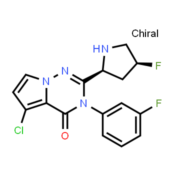 1549789-86-7 | 5-chloro-3-(3-fluorophenyl)-2-[(2S,4S)-4-fluoropyrrolidin-2-yl]-3H,4H-pyrrolo[2,1-f][1,2,4]triazin-4-one