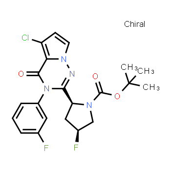 1551158-99-6 | tert-butyl (2S,4S)-2-[5-chloro-3-(3-fluorophenyl)-4-oxo-3H,4H-pyrrolo[2,1-f][1,2,4]triazin-2-yl]-4-fluoropyrrolidine-1-carboxylate