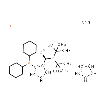 158923-11-6 | (R)-(-)-1-[(S)-2-(DICYCLOHEXYLPHOSPHINO)FERROCENYL]ETHYLDI-T-BUTYLPHOSPHINE