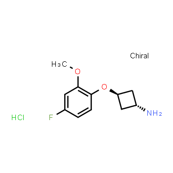 1630906-51-2 | cyclobutanamine, 3-(4-fluoro-2-methoxyphenoxy)-, hydrochloride (1:1), trans-