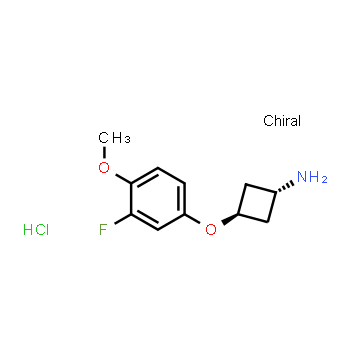 1630906-63-6 | cyclobutanamine, 3-(3-fluoro-4-methoxyphenoxy)-, hydrochloride (1:1), trans-