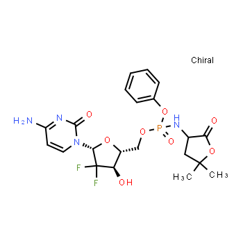 1638215-68-5 | 4-amino-1-[(2R,4R,5R)-5-[({[(5,5-dimethyl-2-oxooxolan-3-yl)amino](phenoxy)phosphoryl}oxy)methyl]-3,3-difluoro-4-hydroxyoxolan-2-yl]-1,2-dihydropyrimidin-2-one