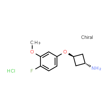 1638759-81-5 | cyclobutanamine, 3-(4-fluoro-3-methoxyphenoxy)-, hydrochloride (1:1),trans-