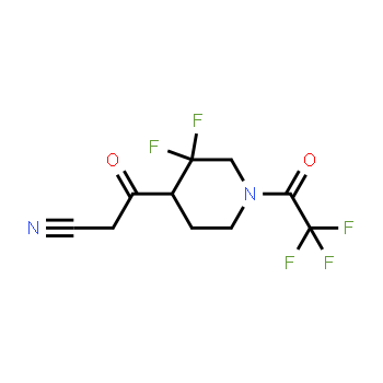 1638771-64-8 | 3-[3,3-difluoro-1-(trifluoroacetyl)piperidin-4-yl]-3-oxopropanenitrile